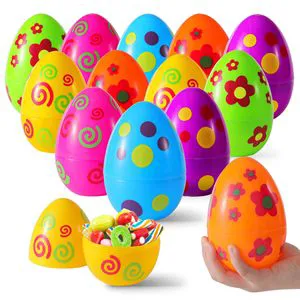 PARTYMENT Large 6 Inch Printed Easter Egg for Holiday Party Decorations Bulk Wholesale Festive Craft Supplies