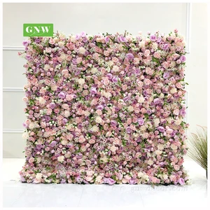 GNW Wedding Decorations Flower Supplies Artificial Rose Flower Wall Backdrop Flower Panel Wedding Decoration