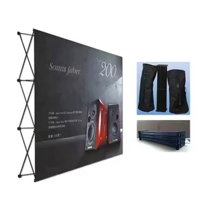 Custom LOGO Portable Retractable Pop-up Backdrop Display with Fast Shipping Background for Wedding