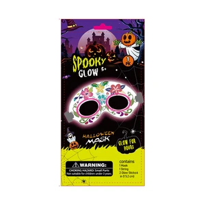 Colorful Halloween Neon Glow In The Dark Masks Plastic Party Decorations And Child Gifts