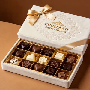Custom Luxury Empty Gold Foil Hot Stamping Printing Velvet Surface With Ribbon Bow And Plastic Tray Insert Ramadan Candy Box