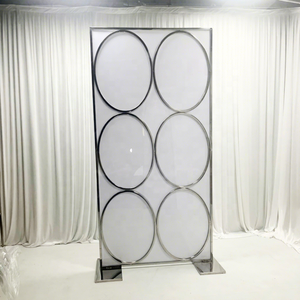 Modern Stainless Steel Wedding Stage Background Backdrop with Acrylic for Event Decoration