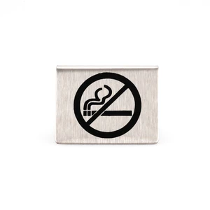 Stainless Steel 'No Smoking' Table Sign Elegant Place Cards & Table Numbers