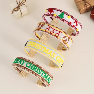 Lucky Charm Custom Design Trendy Bracelet Unisex Adjustable Woven Bracelet Jewelry for Christmas Gift