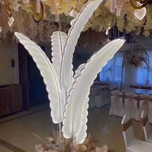 Wedding Large Stage Decoration Props Flower Stand Decor Event Light Amazing Banana Leaf Light Stage Background Decoration Lights