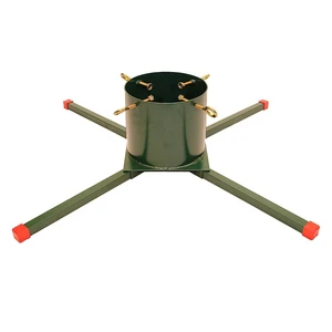 Metal Artificial Christmas Adjustable Outdoor Tree Stand Ground Plug Powder Coated Tree Holder Stand