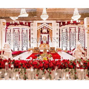 Luxurious White Theme Rajwada Wedding Stage Newly Design Srilankan Wedding Stage Luxurious White Theme Asian Wedding Stage Decor