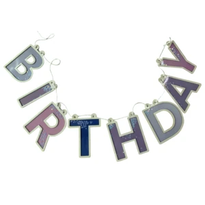Double-Layer Happy Birthday Confetti Banner Cardboard Material Wall Decorations for Parties