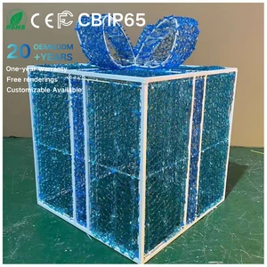 Viral Aesthetic Photo Prop IP65 Anti-Rust Dimmable Gift Box Visual Centerpiece for Outdoor Wedding Carnival Holiday Showcase