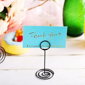 3.35 Inch Wedding Table Number Holder Place Card Photo Holder Picture Name Menu Clips Memo Cards Stand for Anniversary Birthday