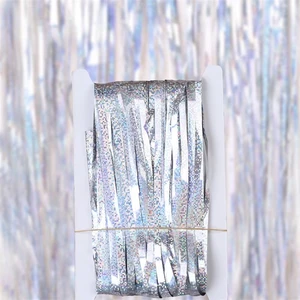 Shiny Custom Birthday Party Background Wall Layout Decorative Rain Curtain