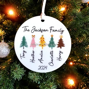 Christmas Tree Ornaments Acrylic Disc Ornaments Christmas Crafts Transparent Crystal Snowflakes Tree Star for Xmas Party Decor