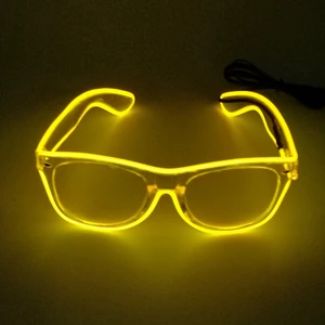 Transparent LED Glasses Glowing Frame Fluorescence Neon Party Supplies for Rave Bar Festivals Valentine's Day Festival Plastic