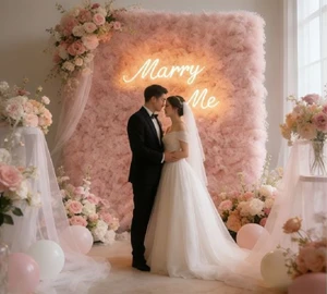 Custom Size Tulle Backdrops Wedding Welcome Sign Decoration