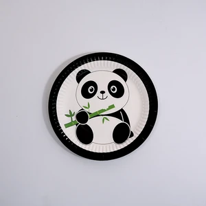 9-Inch Disposable Panda Party Paper Plates-Tableware Made in China