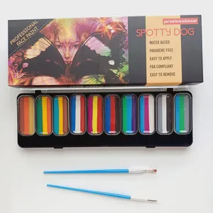 For Sport Party 10 Colors Kids Halloween Rainbow Split Cake Washable Non-Toxic Natural Plant-Based Body Art Face Painting
