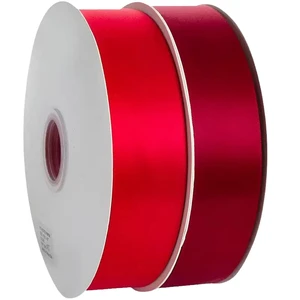 1.5 cm Red Webbing for Gifts Christmas Crafts Handmade DIY Woven Polyester Satin Ribbon
