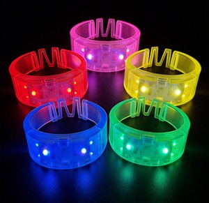 USB Rechargeable Multi-color ABS Glowing Fashionable Screen Printed Bracelet Portable Adjustable Eco-friendly Wedding Party