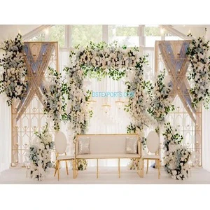 Marvelous Modern Style Reception Stage Candle Wall Unique Wedding Backdrop Candle Wall Decor Prettiest Metal Candle Wall Canada