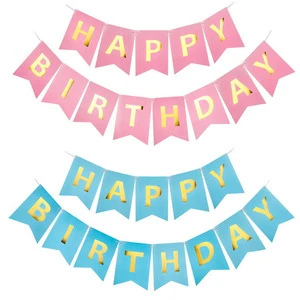 Great Celebration Items Happy Birthday Hanging Banner for Photo Booth Backdrop
