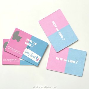 Nice Baby Shower & Halloween Party Supplies Blue and Pink Gender Reveal Game Cards for Boy or Girl Vote