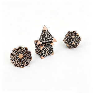 Wholesale Bulk 7 Set Eco-friendly Customizable Square Metal Dice Cross-Border Board Game Dice Set