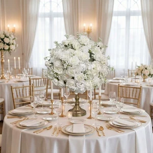 Beautiful Newest Design High Quality Artificial Flower Centerpiece Foam Base for Wedding and Event Table Decor