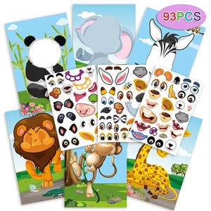Christmas Party Games Stickers Make Your Own Face Stickers for Kids