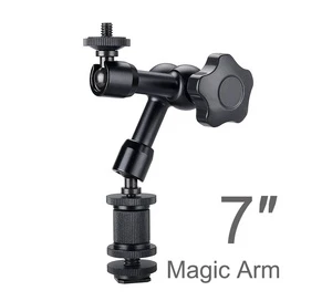7 Inch Metal Articulating Magic Arm Super Clamp Holder Stand for DSLR Camera Photo Studio Photography Accessories Prop Kit