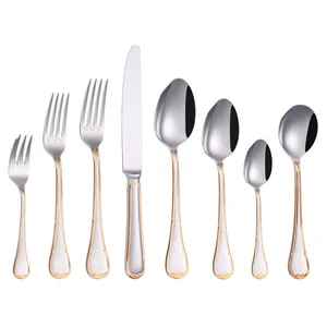 Luxury Royal Cutlery Set Eco-Friendly 304 Stainless Steel Tableware for Weddings Parties Includes Spoons Forks Table Decorations