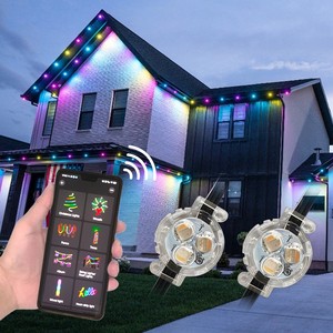 Christmas Lights 2025 150ft 200ft 300ft 12V RGBW App Control LED IP68 PC Material Permanent Holiday System Home Lighting
