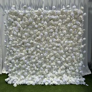 Customizable 8*8ft Artificial Flower Panels Blue Flower Wall For Wedding Stage Party Birthday Events Photo Background Backdrops