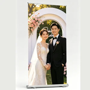 Custom Family Photos Banners and Stand-up Signs for Wedding Party