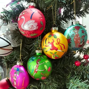 Customizable Colorful Christmas Tree Ornaments with UV Print-Home Hanging Decor & Christmas Gifts