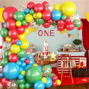 97pcs Colorful Theme Birthday Party Decoration Balloon Garland Arch Kits for Kids Birthday Decor Backdrop Photo Prop Balloons