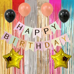 Wholesale Metallic Fringe Tinsel Backdrop Curtain Metallic Foil Curtain Tassel Birthday Party Decorations