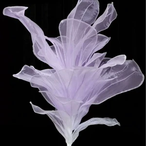 Outdoor Wedding Table Tulle Art Decorations Installations with Giant Flowers and Plastic Handmade Elements-Wedding Series