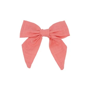 Handmade Large Solid Colorful Cloth Flower Burlap Ribbon Bows for Christmas Decoration Holiday Party