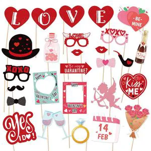27 Photo Props Happy Valentine Party Decorations Funny Photo Decorations