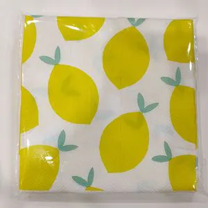Happy Holiday Lemon Disposable Party Tableware & Table Decorations Christmas Plates Set