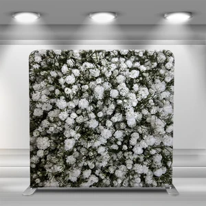 Custom Pillow case Banner 8x8ft Tension Fabric Photo Booth Backdrop Wedding Stage Kids Birthday Party Supplies Backdrop Stand