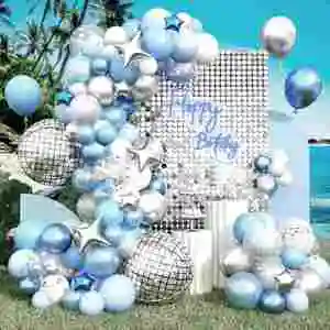 Colorful Latex Balloon Arch Kit 80s Disco Garland for Birthday Wedding Anniversary Christmas Easter Party Decorations