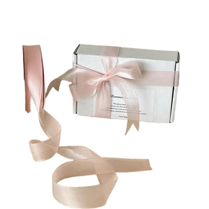 Eco-Friendly Floral Scroll-style Satin Ribbon Spool for Birthday Gift Wrapping