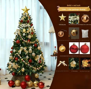 LED Plastic Christmas Tree Cross-Border Full-Size Pointed-Tip Design China Hotels Shopping Malls Floor-Standing Holiday