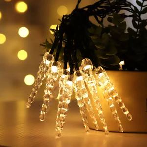 Christmas Decoration Light Snowflake Ice Cone LED Battery Power Christmas Lights
