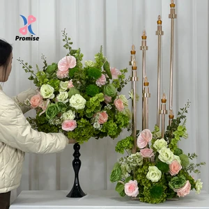Modern Wedding Table Decorations Artificial Silk Flowers and Simulated Flower Ball