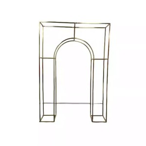 Wedding Flower Stand Prop Iron Screen Wedding Stage Decoration Golden Arches Wedding Background Frame