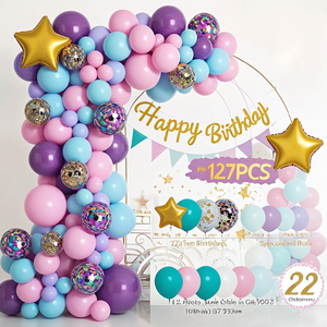 Colorful Foil Balloon Garland Arch Set for Birthday Halloween Weddings & Festive Celebrations-Party Decoration Kit