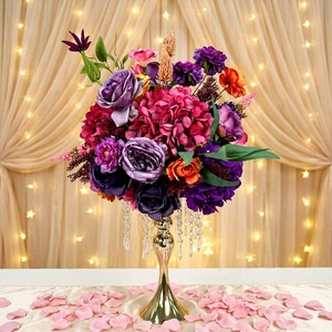 Custom Silk Wedding Flowers Centerpiece Table Flower Ball Wed Arrangement Decor Wedding Centerpieces Artificial Flower Ball