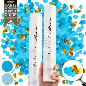Novelties Boy Girl Gender Reveal Confetti Cannon for Birthday New Year Wedding Decorations-Eco-Friendly Hand-Twisted Party Favor
